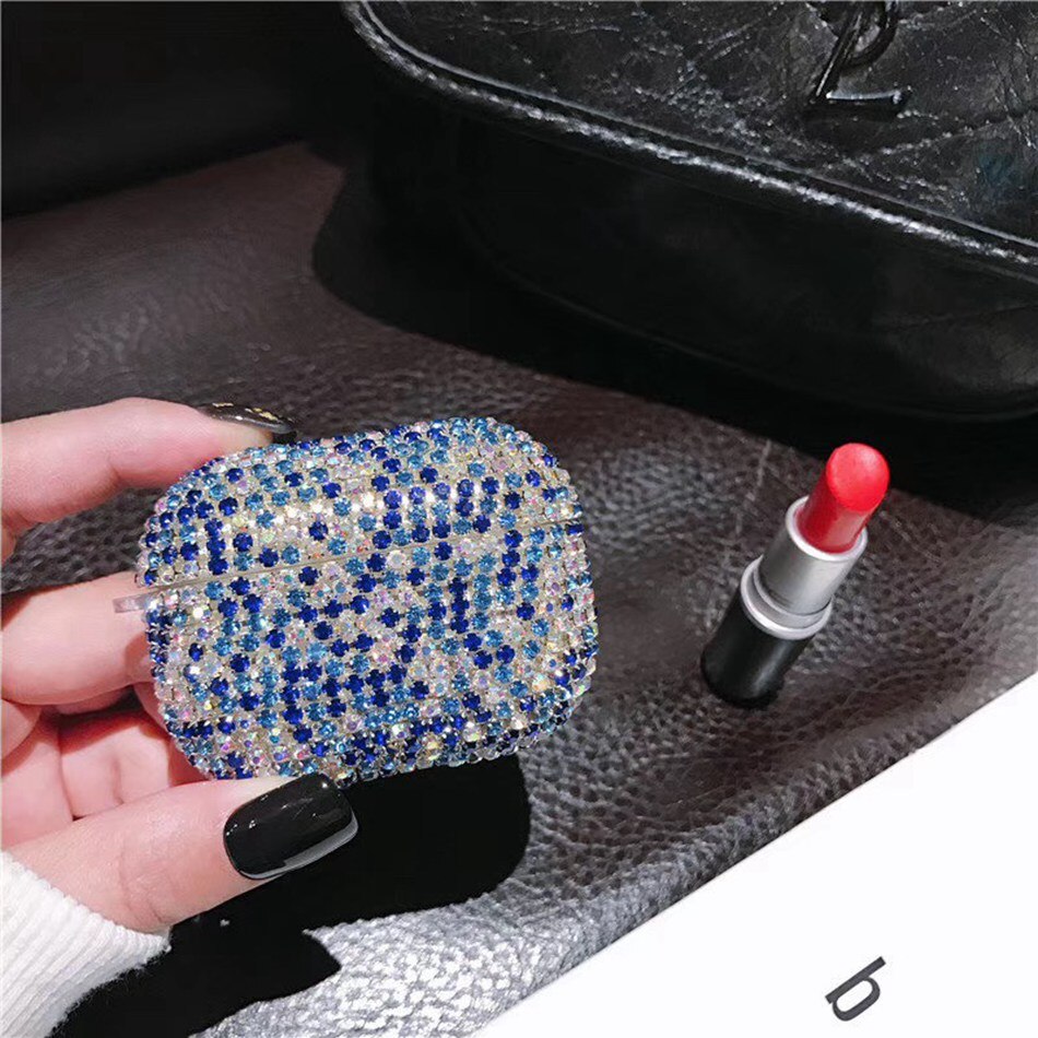 Luxe Bling Glitter Diamond Hard Case Voor Apple Airpods Pro Case Strass Accessoire Cover Voor Airpods Pro Headset Kristal Tas