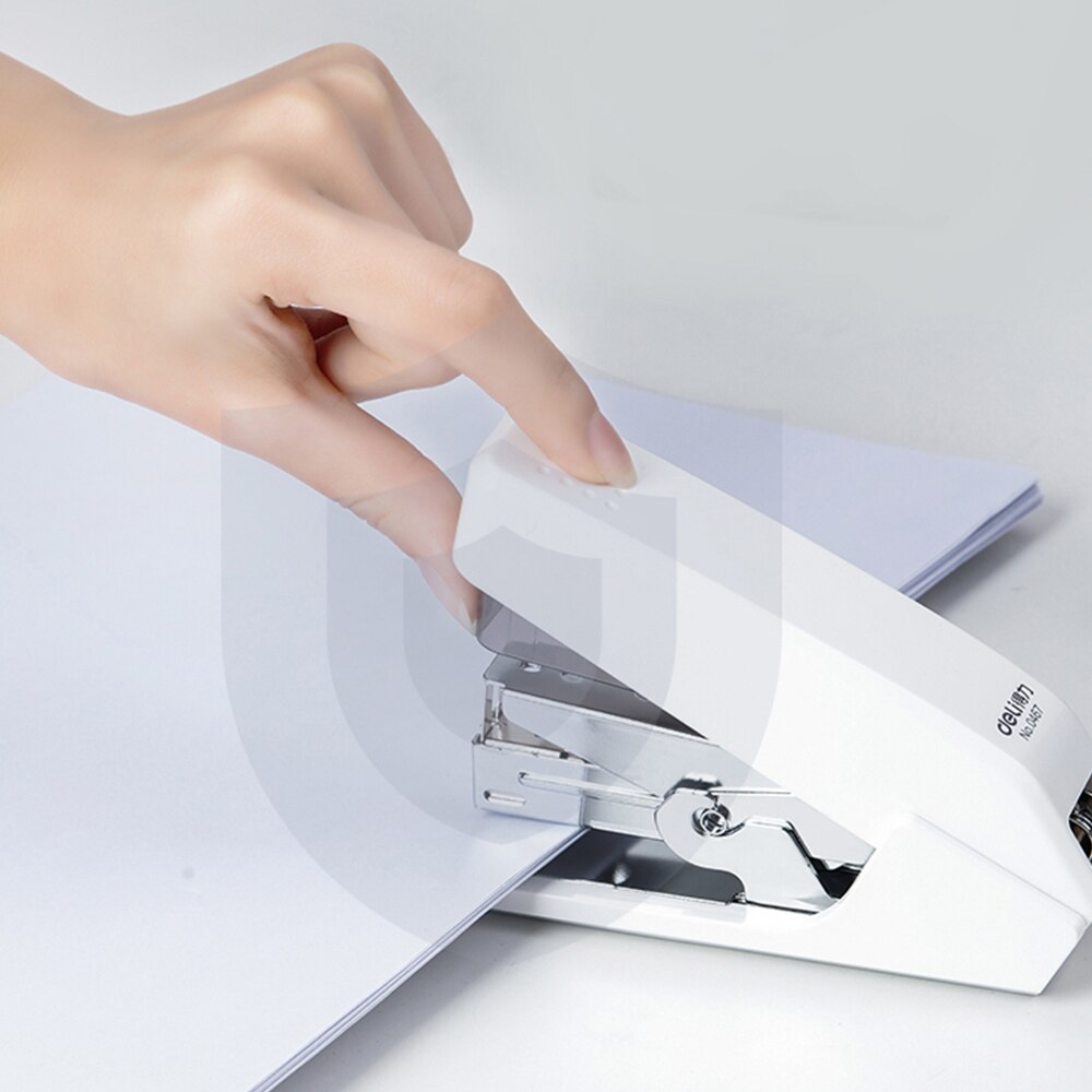 Deli Labor-saving Stapler Multiple Styles With Silicone Anti-skid Base Strong Penetration Office Stationery Supplies
