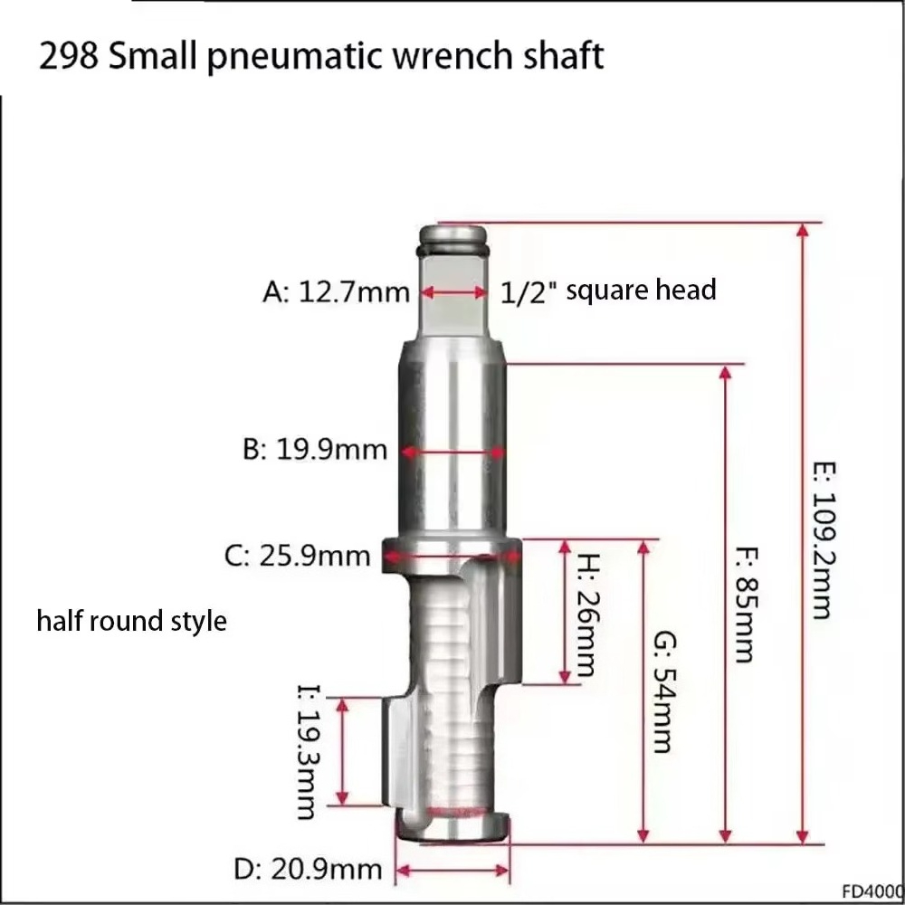 1PC 1/2 3/4 1" inch Pneumatic Tools Air Impact Wrench Anvil Driver spindle Axis Hammer block Repair Parts: Silver
