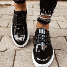 Chekich CH003 tenue quotidienne baskets pour hommes noir