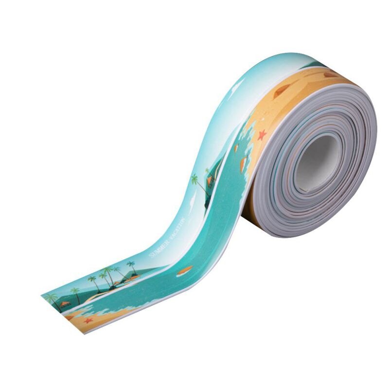 Kitchen Sink Waterproof Strip Caulk Strip Self-Adhesive Sealing Tape Toilet Bathroom Shower Bathtub Floor Wall Edge Protector: E