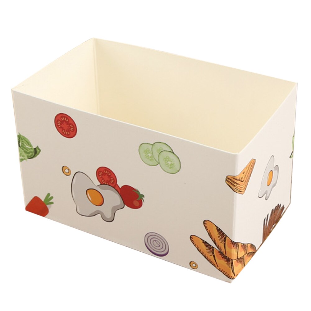50pcs Cake Packaging Box Sandwich Wrapping Paper Thick Egg Toast Bread Breakfast Packaging Box Burger Oil Paper Tray: B