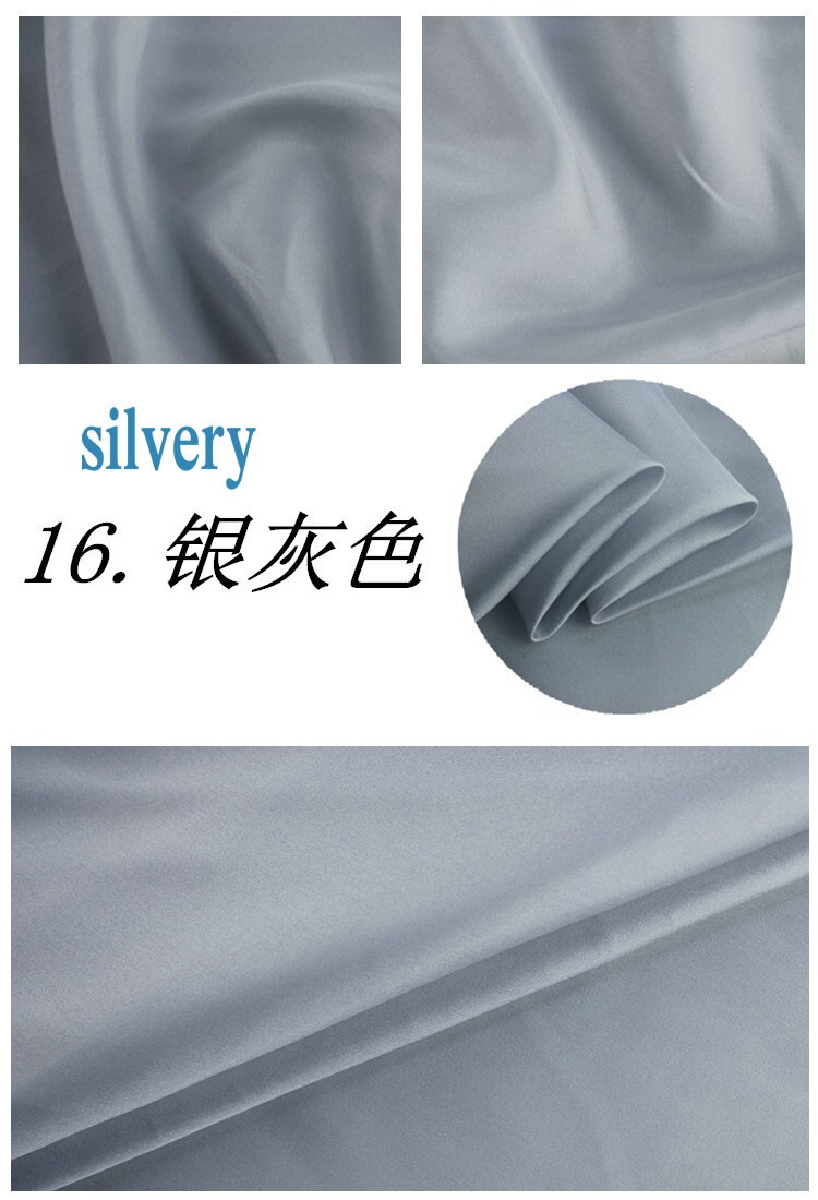 100% zijde habutai stof gebruik habotai zijden voering 8 m/m habutai breedte 110 cm H1BS15: 16 silvery