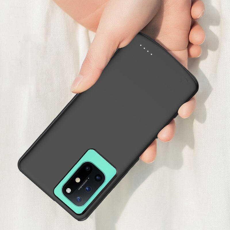 Batteriladdare för oneplus 8t silikon silikon stötsäker backup bärbar powerbank laddningsskydd oneplus 8t batterifodral