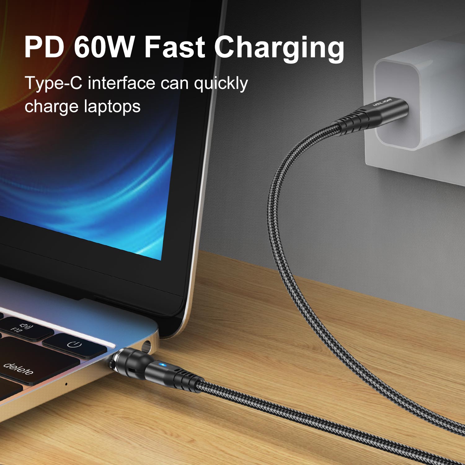 USLION 2 in 1 PD 60W Fast Charging Magnetic Cable USB C to Type C Micro Data Cord for iPhone 15 14 Pro Max Xiaomi 13 Poco M5 X5