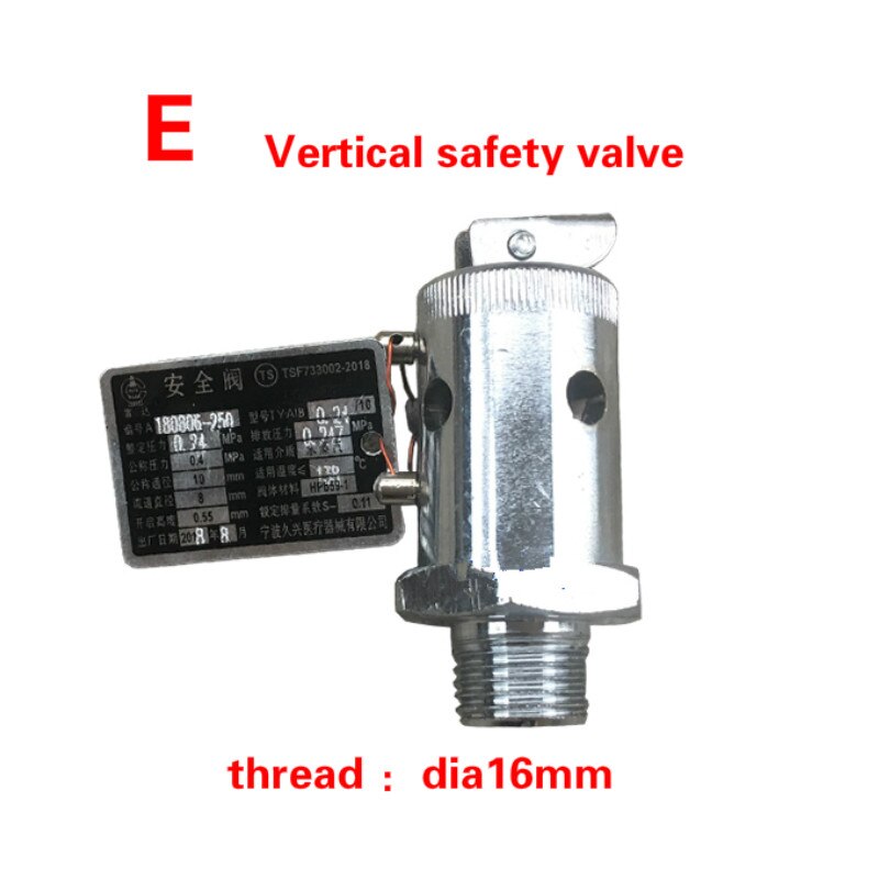 Portable safety valve/release valve Safety Relief Valve Pressure Release Regulator dia14mm/16mm Autoclave accessories