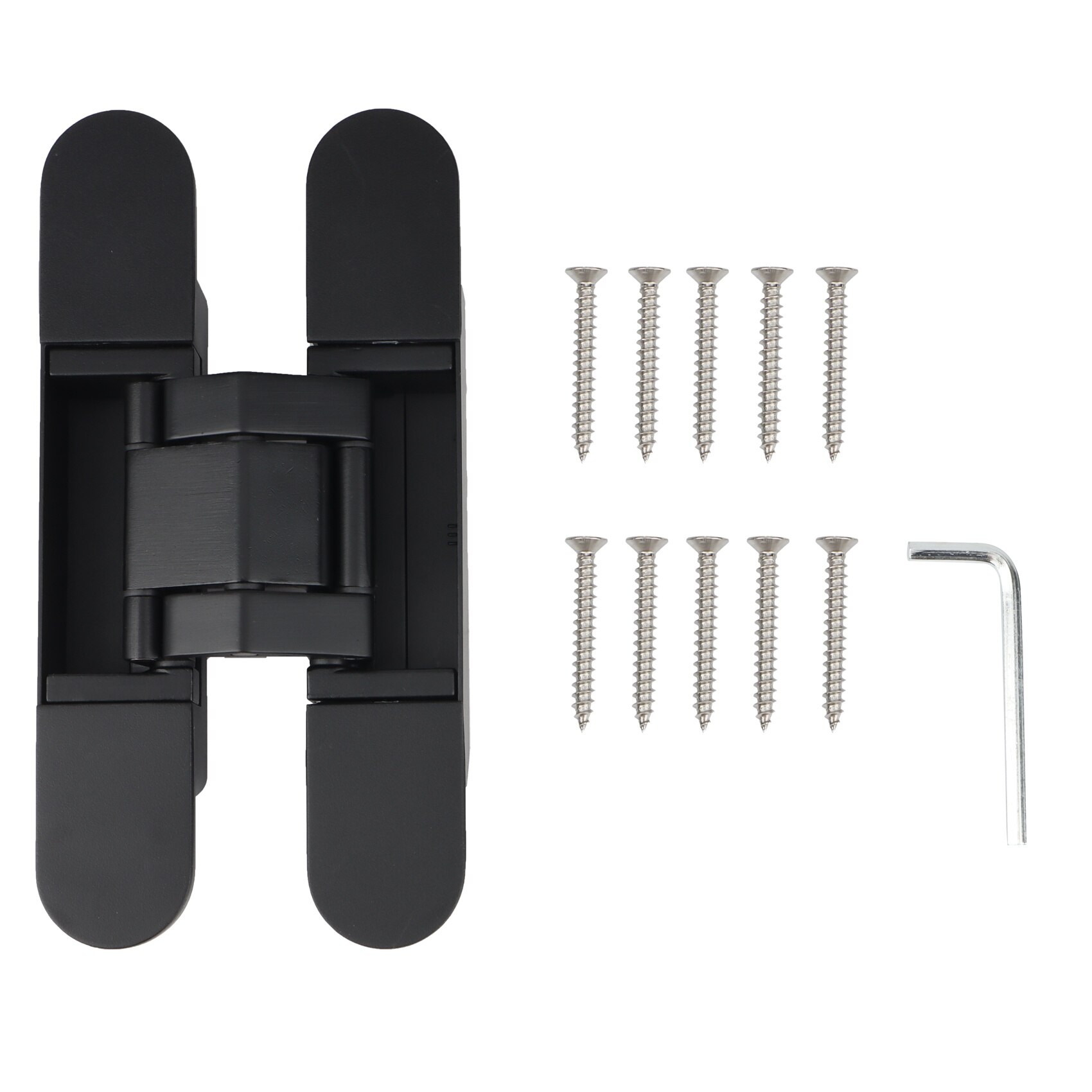 3D Adjustable Concealed Wood Door Mute Cross Hinge Adjustable Concealed Gate Self Closing Heavy Duty Hinges: black