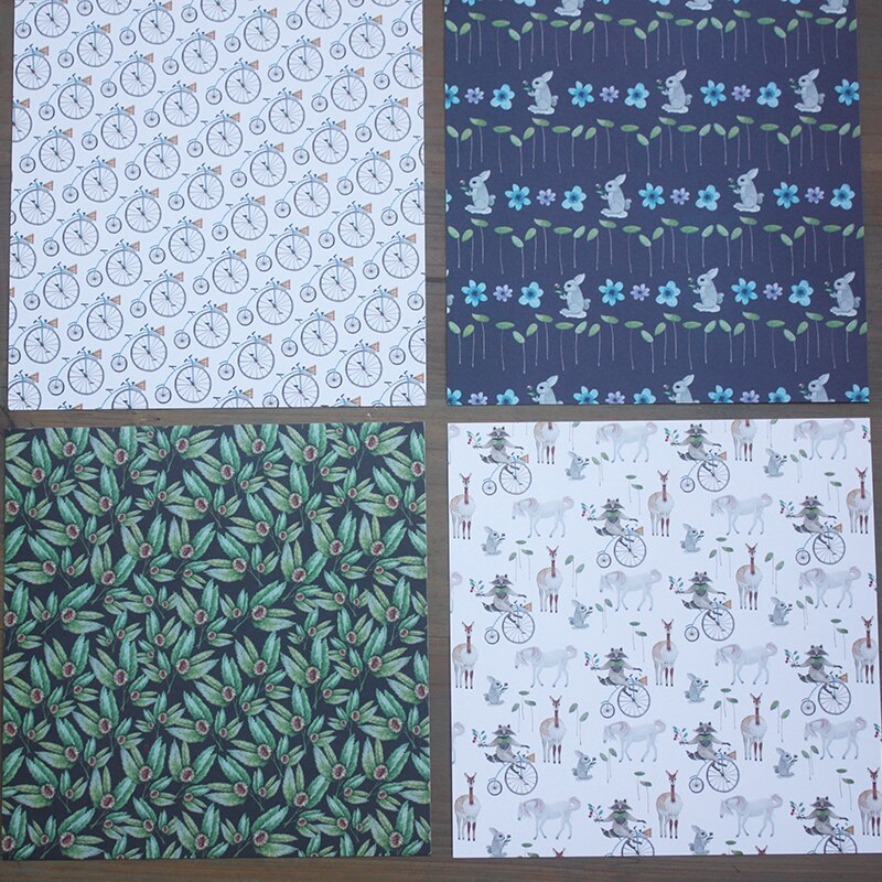 KSCRAFT 12pcs 6" Single-side Printed Welcome Friends papercraft art paper handmade scrapbooking kit set book