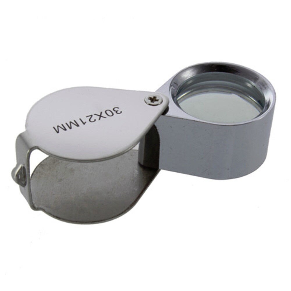 Jewellers Lens - Loupe 30 x 21mm Glass Jewellery Antiques Magnifier Eye Lens: Default Title