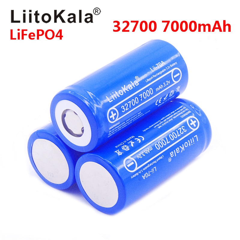 Bateria LiitoKala 32700 LiFePO4 7000mAh - Wysoka Moc 35A-55A Ciągłego Rozładowania