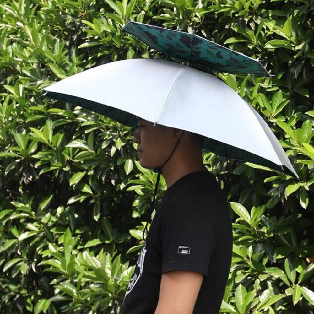 GUGULUZA extérieur 2 couches pliant soleil pluie parapluie casquette randonnée pêche Camping voyage chapeau