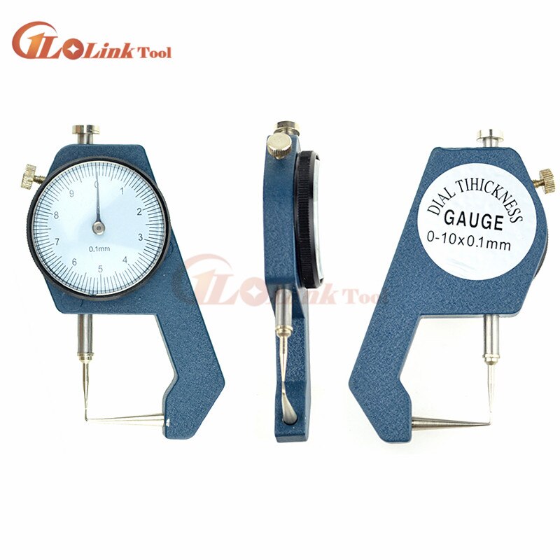 Jauge d'épaisseur à cadran, pointe incurvée 0-10mm/0-20mm pour tuyau creux ou jauge à Tube circulaire, outils de mesure