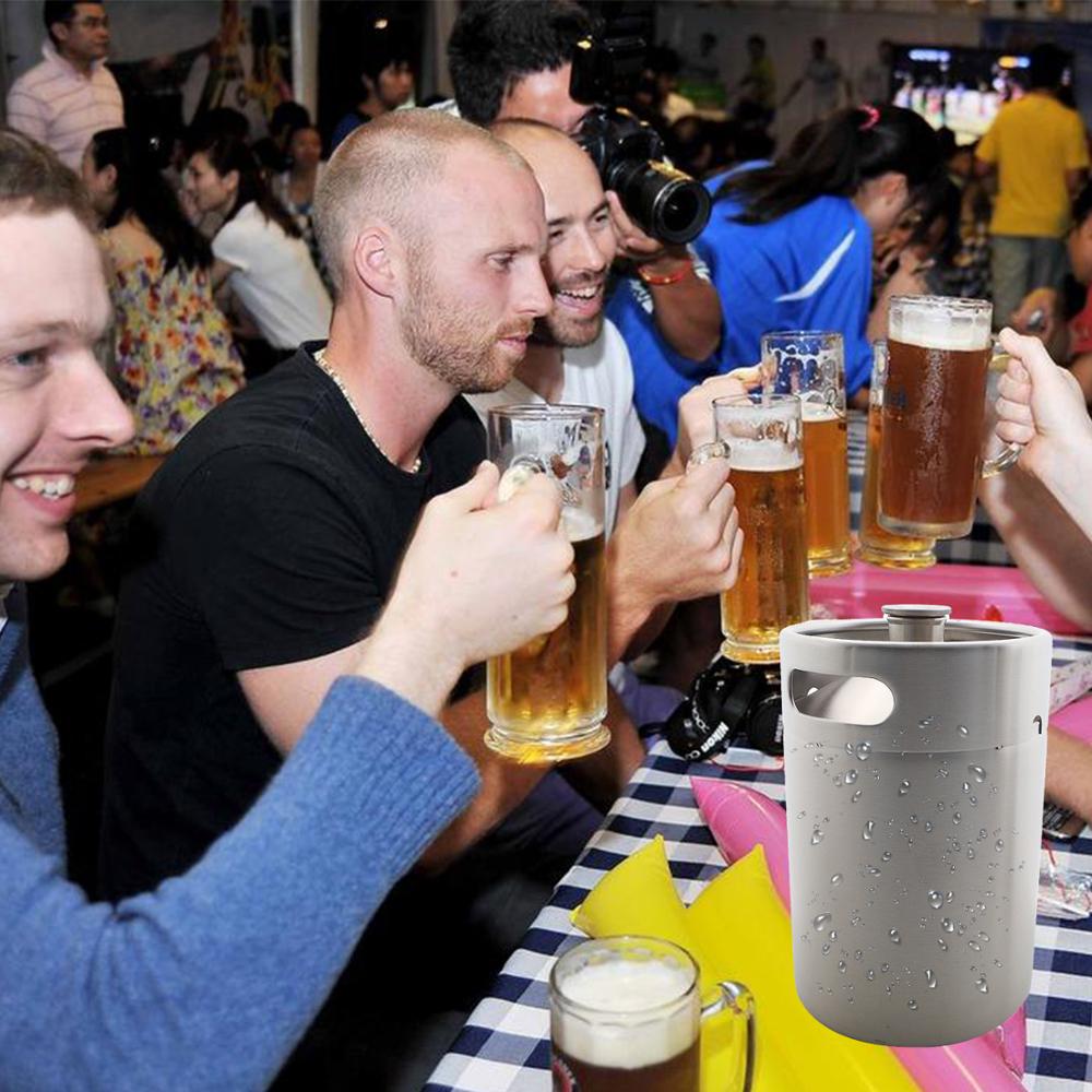 5L Homebrew Growler Mini Keg Stainless Steel Keg 170oz Beer Growler mini Beer Barrel Holds Beer Tools