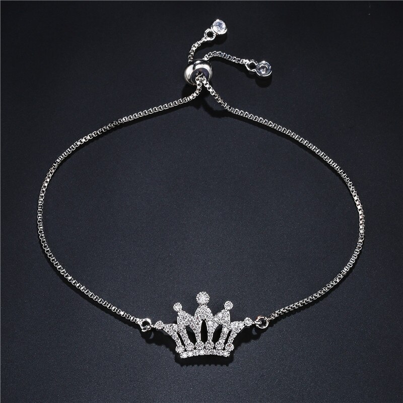 Cmoonry modisch Krone Charme Armbinde AAA + Zirkonia Armbänder Für Frauen Einstellbar Kupfer Kette Weibliche Partei Schmuck