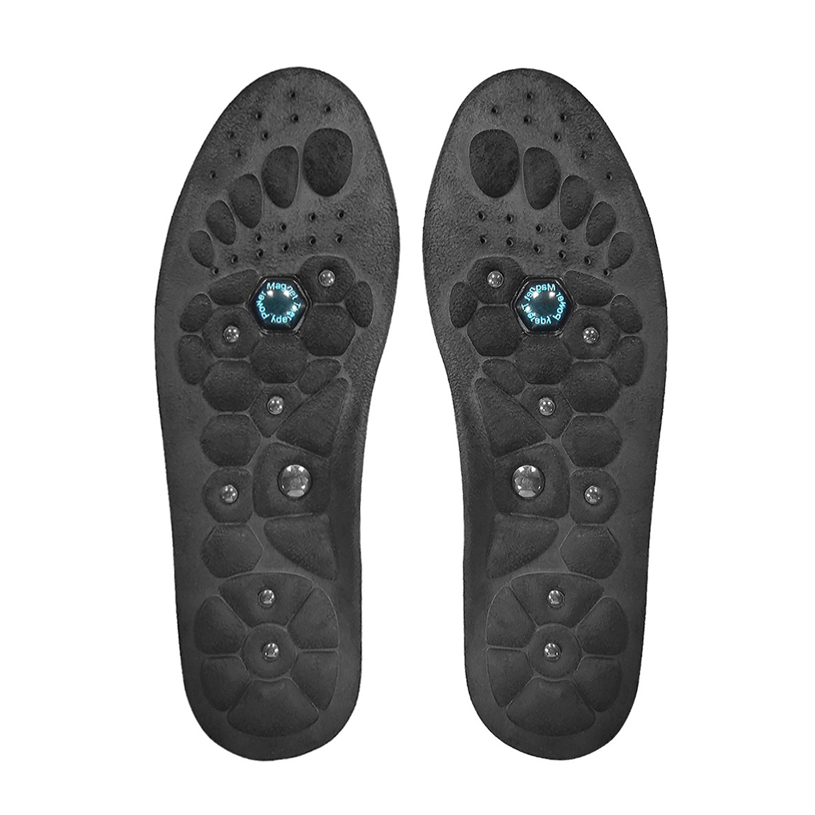 Magneettiterapiapohjalliset jalan akupistehierontatyyny eva holvituki ortopedinen pohjallinen urheilu juoksu väsymystä vähentävät terveyspohjalliset: Valkoinen