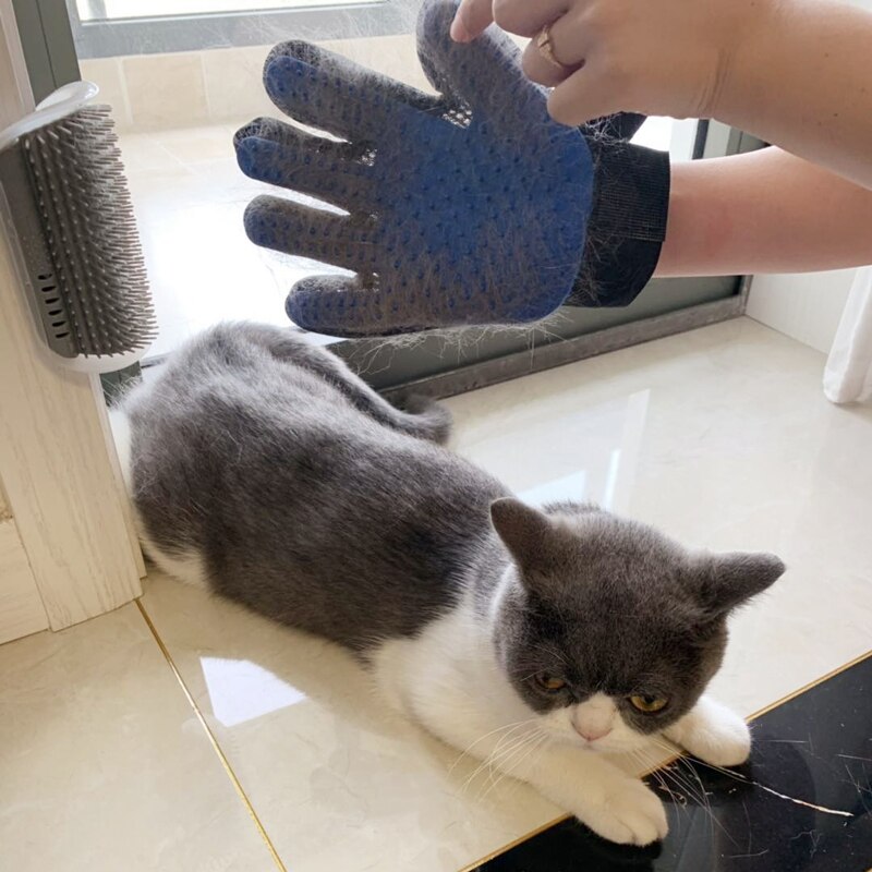 Cat Grooming Handschoen Pet Borstel Voor Hond Haar Verwijderen Deshedding Cleaning Kammen Massage S