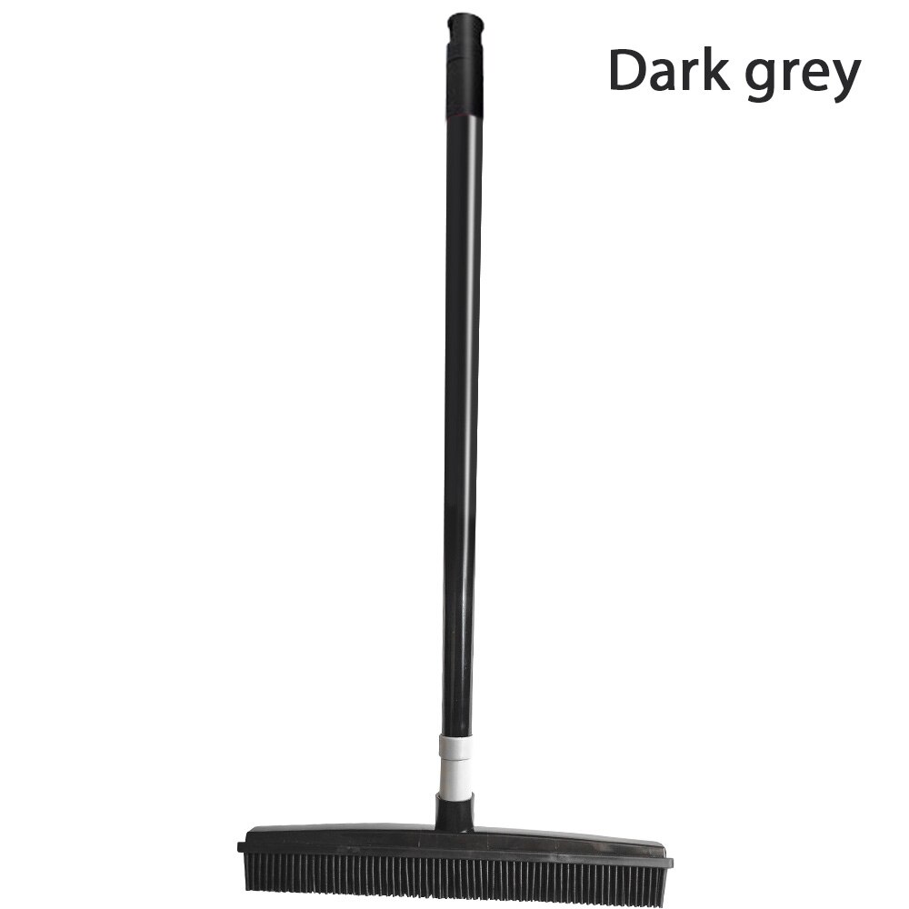 Vassoura de borracha dispositivo de remoção de fiapos de cabelo para animais de estimação cerdas telescópicas magia limpa vassoura rodo de borracha scratch cerdas longo empurrar vassoura: F