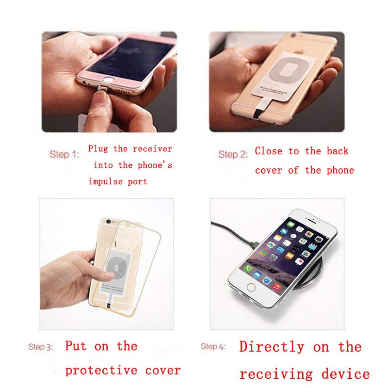 Fast Wireless Charger Adapter Receiving Induction Coil Adapter For Android Wireless Charging Receiving Chip