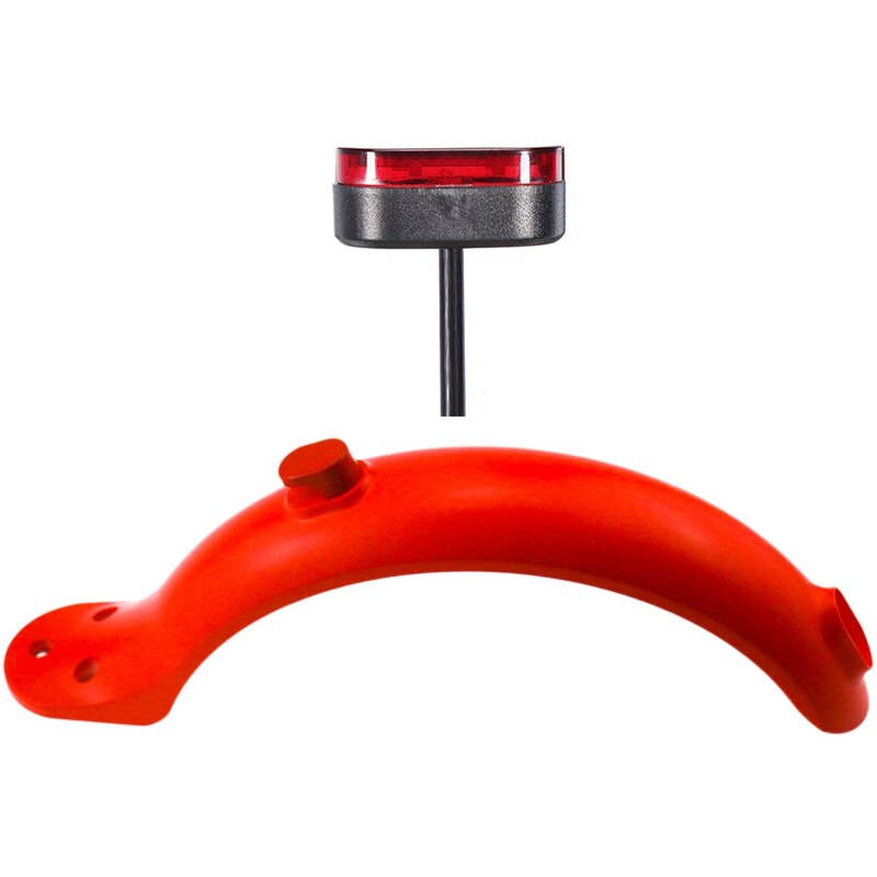 For Xiaomi M356 Pro Electric Scooter Front and Fear Fender Tire Anti-Splash Shield Red Rear Fender with Taillight