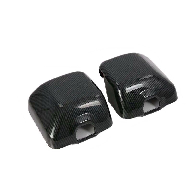 Tapas para espejo de puerta lateral de Jeep Wrangler JL , estilo de fibra de carbono