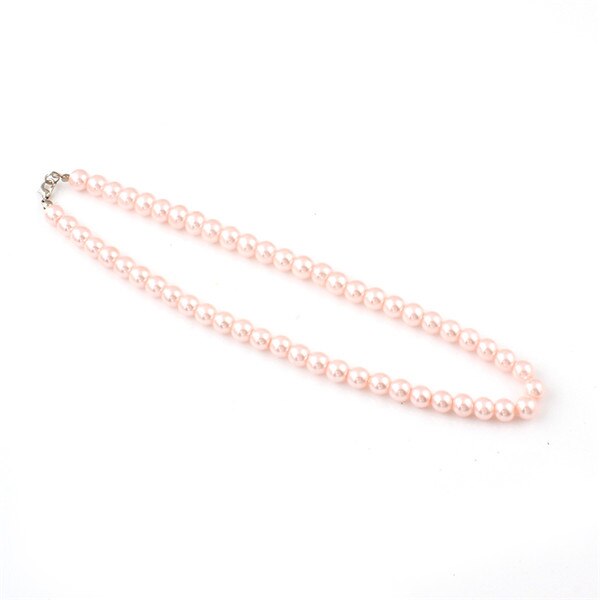 Delicate jewellery Clavicle Chain 8mm simulated Pearl Beads necklace Womens necklace Party