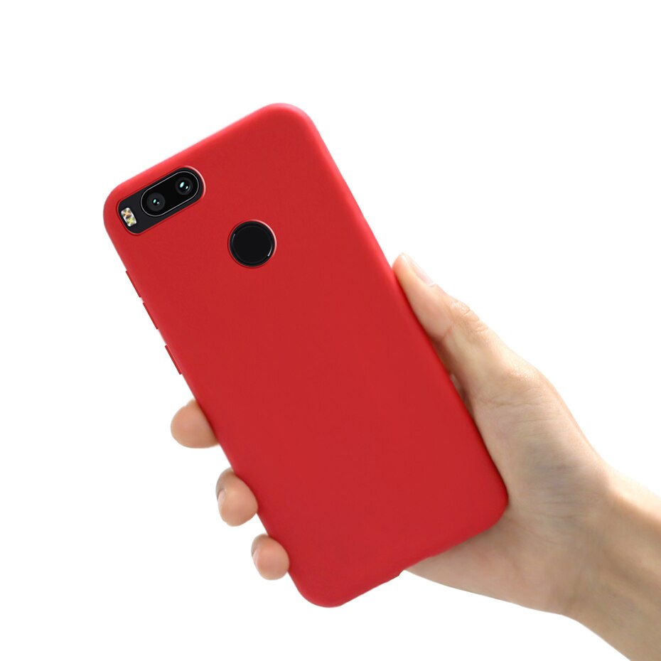 Per Funda Xiaomi Mi A1 Caso Xiaomi Mi A1 Della Copertura Del Silicone Del Respingente Molle Della Copertura Posteriore Casse Del Telefono Per Xiaomi mi A1 MiA1 UN 1 5X Caso: Xiaomi Mi A1 / Red