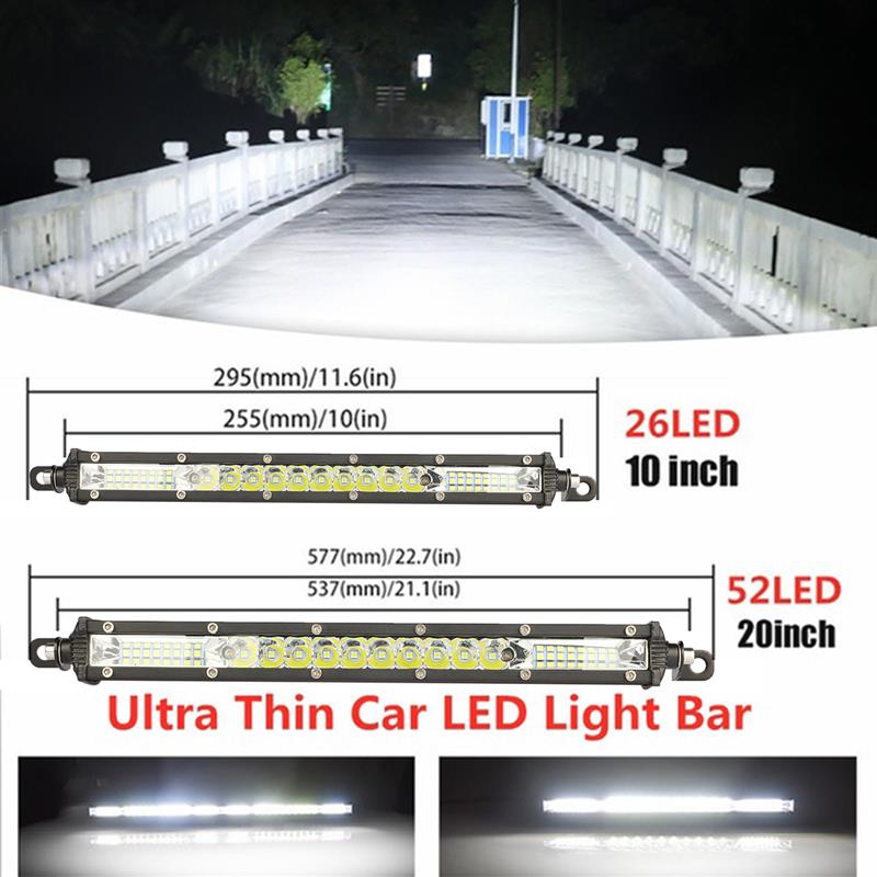 7 ''13'' 20Inch Offroad Led Licht Bar Flood Light Spotlight Combo 180W 60Leds Verlichting voor Jeep Auto 4WD Truck Suv Atv 12/24V