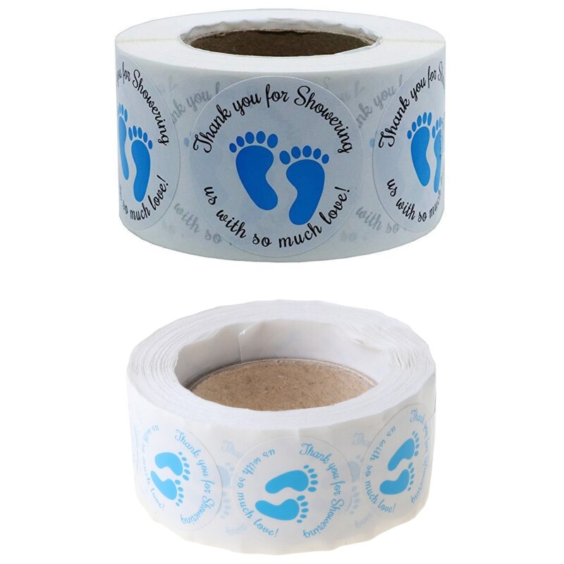 Round Thank You Stickers Scrapbooking Seal Packing Lables Baby Shower Decor J0PC