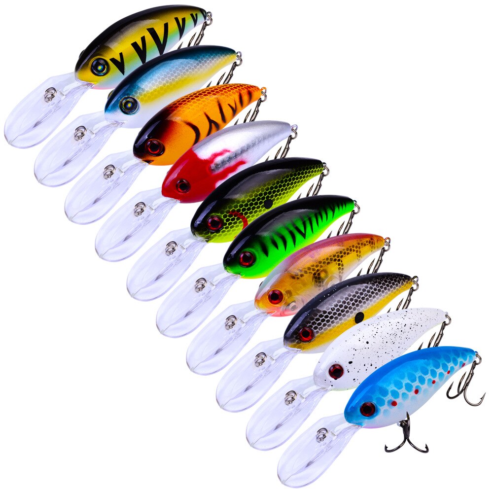 10Cm 14.5G Crankbait Lange Lip Vissen Lokken Drijvende Bionic Wobbler Crank Aas Kunstmatige Lokken Harde Aas 3D Ogen minnow Bass Aas