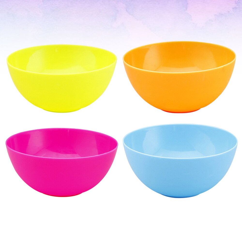 4 Stuks Kom Multifunctionele Ronde Kleurrijke Lichtgewicht Plastic Servies Servies Voor Kinderen Kinderen