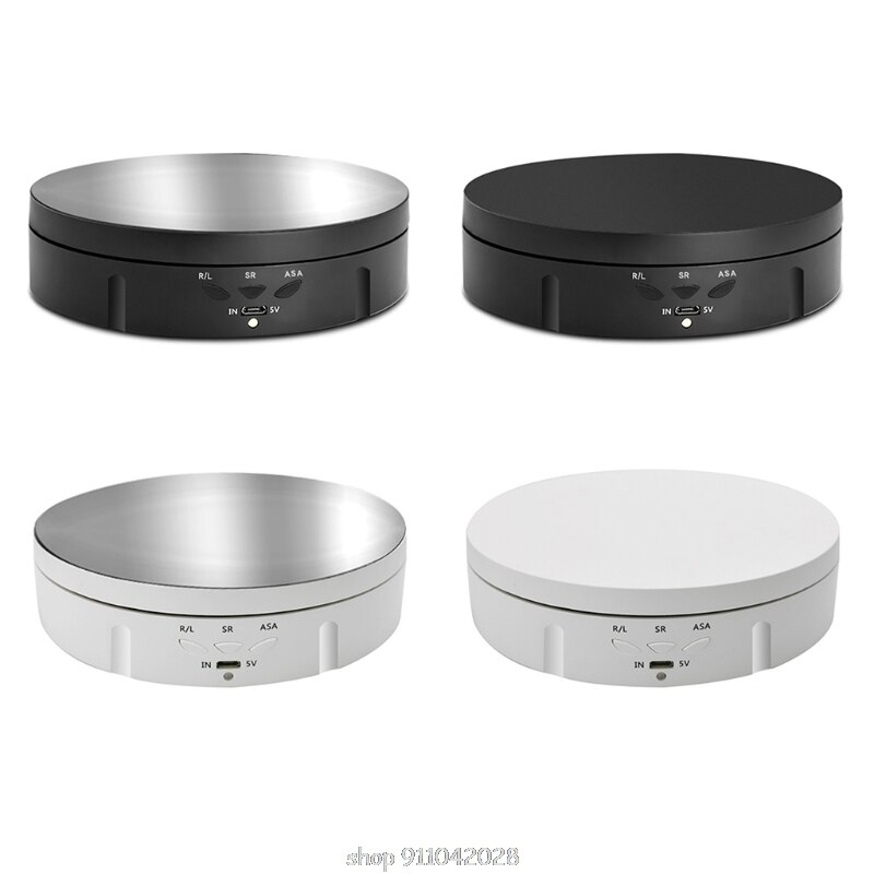 3 Speeds Intelligent Electric Rotating Display Stand Mirror Turntable Jewelry Holder Battery USB Power D15 20