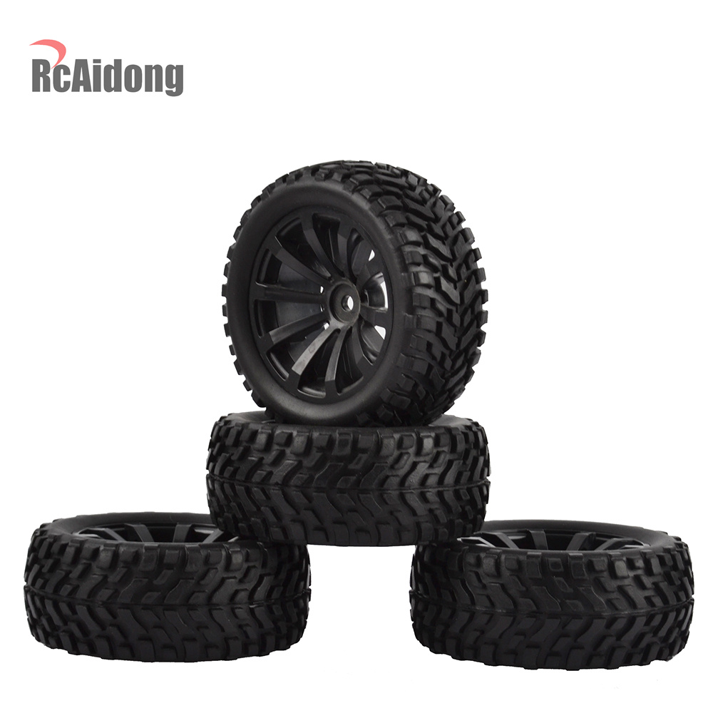 4PCS RC Car Tires - Rubber Off-road Wheels for Traxxas Tamiya HSP HPI Kyosho RC On Road Cars