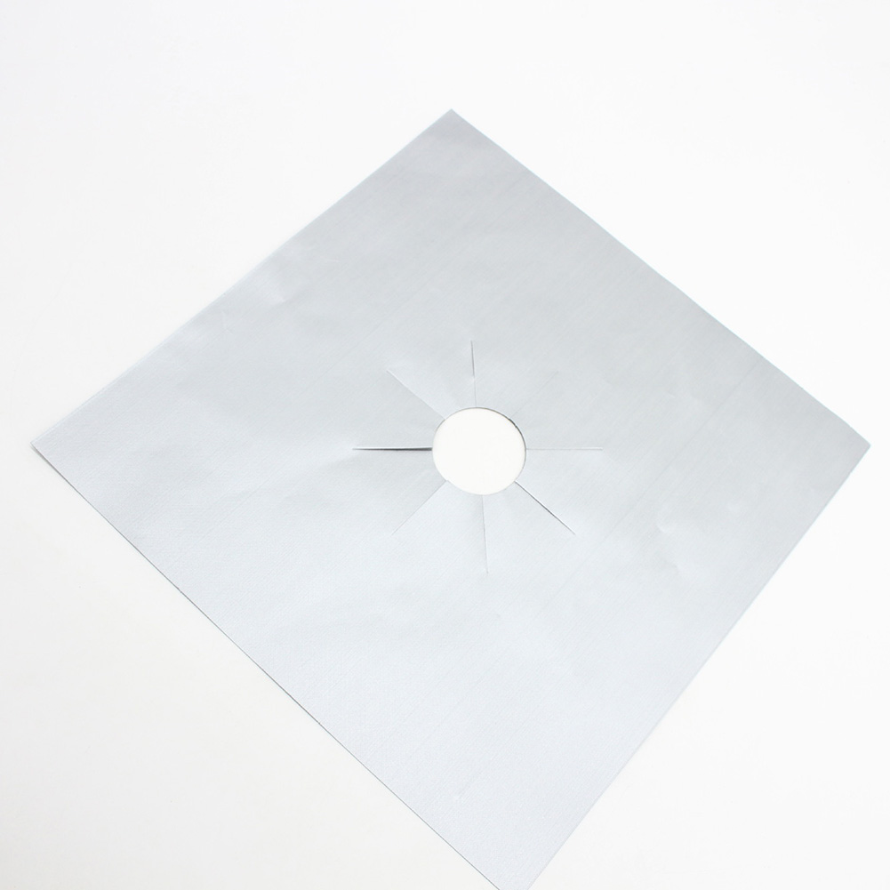 1/4/6 sztuk wielokrotnego użytku folia ochronna na kuchenkę gazową palniki gazowe pokrywa liniowiec gąbka robić czyszczenia Podkładka ochrona przeciwpożarowa narzędzia kuchenne 2019: srebro 4szt