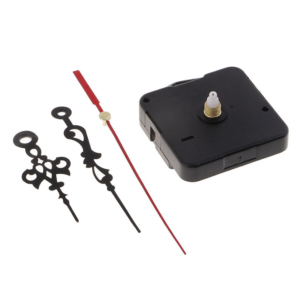 DIY Clock Mechanism Classic Hanging Black Quartz Watch Wall Clock Movement Mechanism Parts Repair Replacement - Assorted Hands