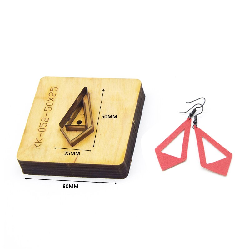 SMVAUON-herramientas de Metal para cortar cuero, regla de hoja troquelada, pendiente de acero, molde para recortar troqueles para cortador de cuero, manualidades de cuero: 8