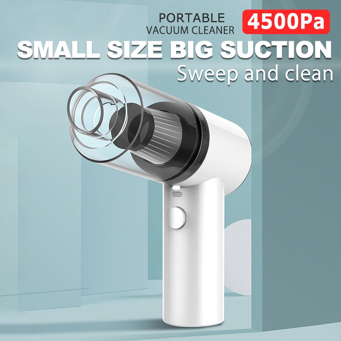 Portable Mini Wireless Car Vacuum Cleaner Wet Dry Dual Use Handheld Auto Vacuum Cleaner for Car Interior & Home Cleaning
