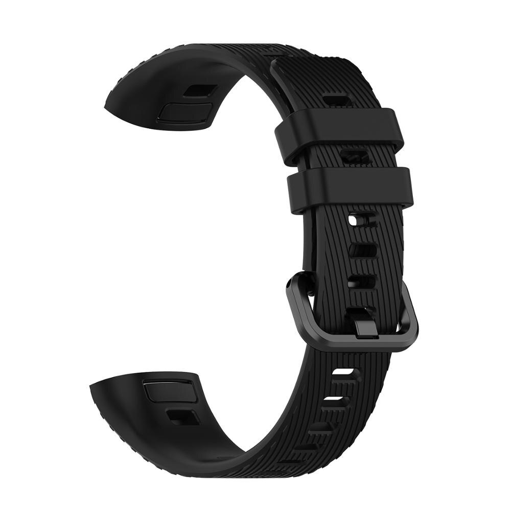 Pulseira inteligente pulseira de pulso para huawei banda 4 pro correias silicone banda de relógio para huawei honor band 3 pro substituição pulseira: Black / Huawei band 4 pro