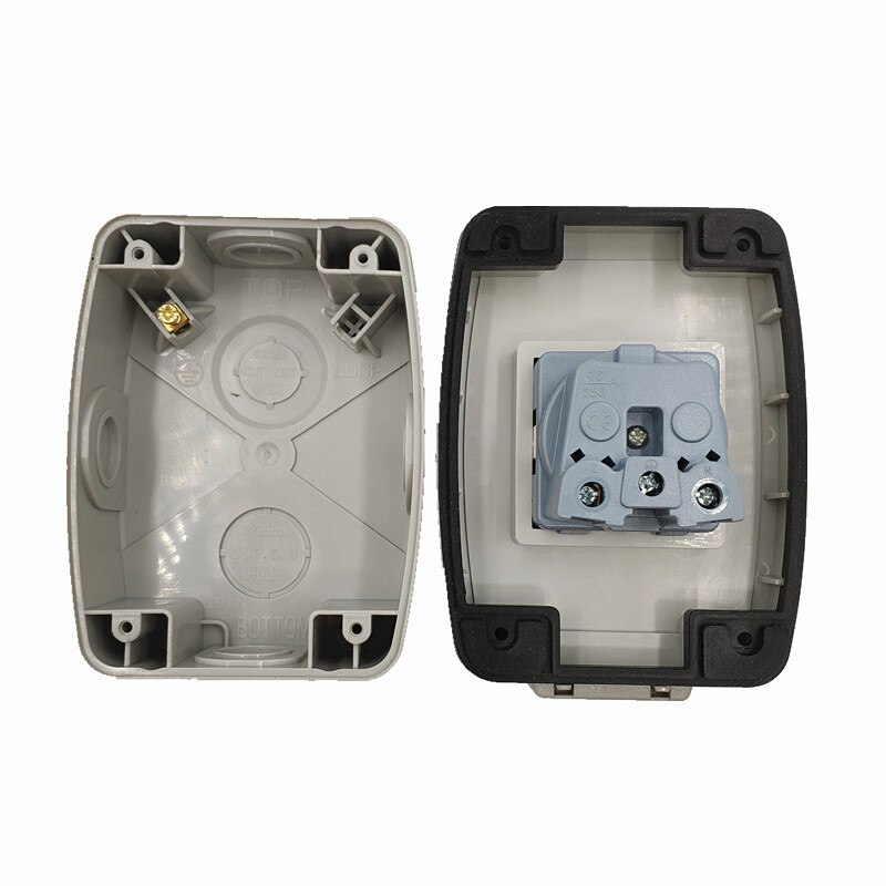 IP66 Weerbestendige Waterdichte Outdoor Stopcontact 16A Eu Standaard Stopcontact Geaard Ac 110 ~ 250V