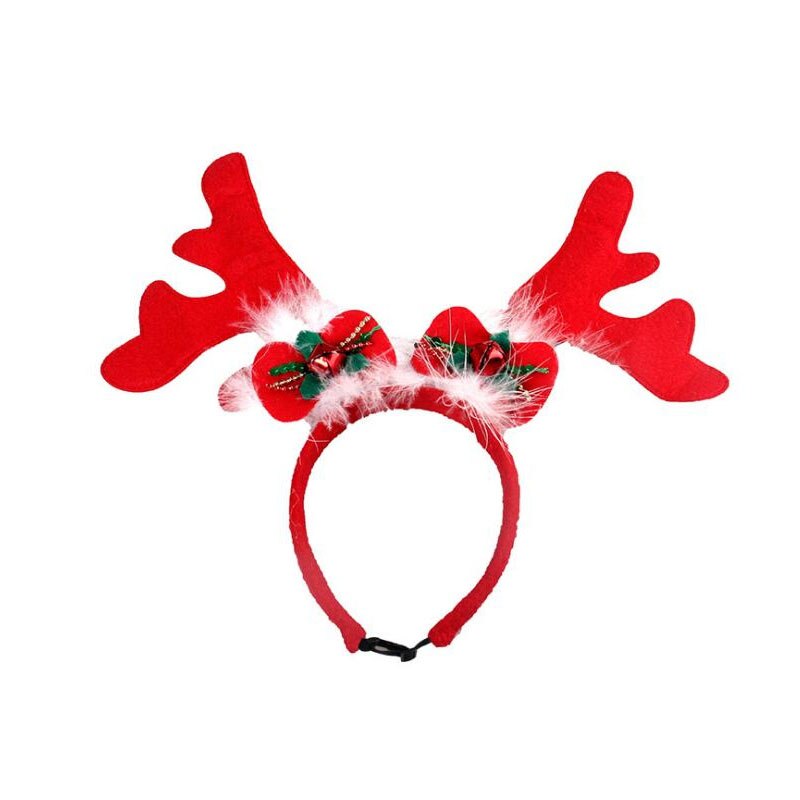 5 pièces chien noël renne bois bandeau classique chapeau chapeaux pour animal de compagnie noël père noël Costumes accessoires FB06