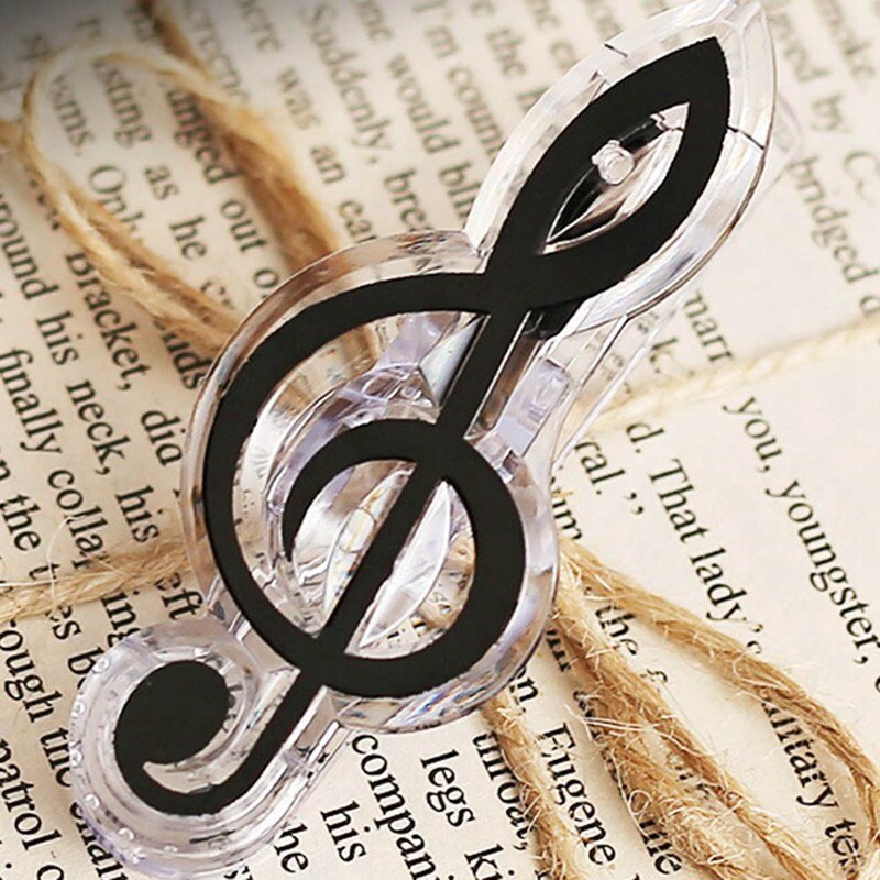 Clips musicales para notas Página de Libro Clips Kawaii, carpeta de papelería, Clip para fotos, notas de billetes, Clip de papel con letras, novedad: BK2