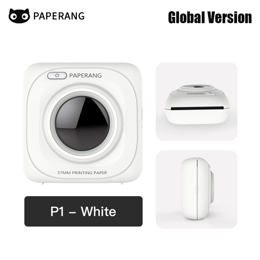 PAPERANG P1 – Mini-imprimante Photo de poche sans fil, Version globale, connexion de téléphone BT4.0, imprimante thermique Portable clairement