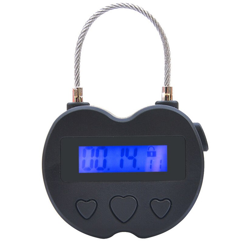 Smart Time Lock LCD Display Time Lock USB Rechargeable Temporary Timer Padlock Travel Electronic Timer: Default Title
