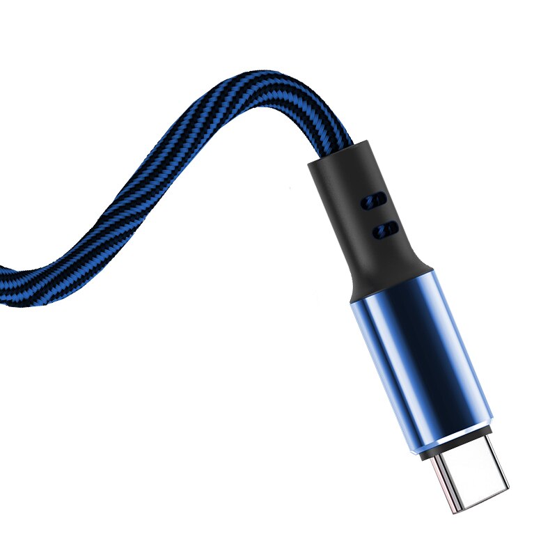 2.4A kabel Micro USB szybkie ładowanie telefonu ładowanie typu C kabel 0.5m/1m/2m synchronizacja danych szybki przewód ładowania dla Samsung Huawei Xiaomi: Blue Type C / 1 m