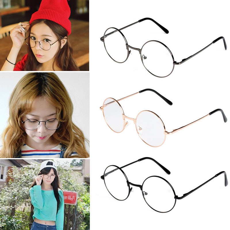 Men Women Metal Frame Round Presbyopic Reading Glasses Retro Personality Eyeglass