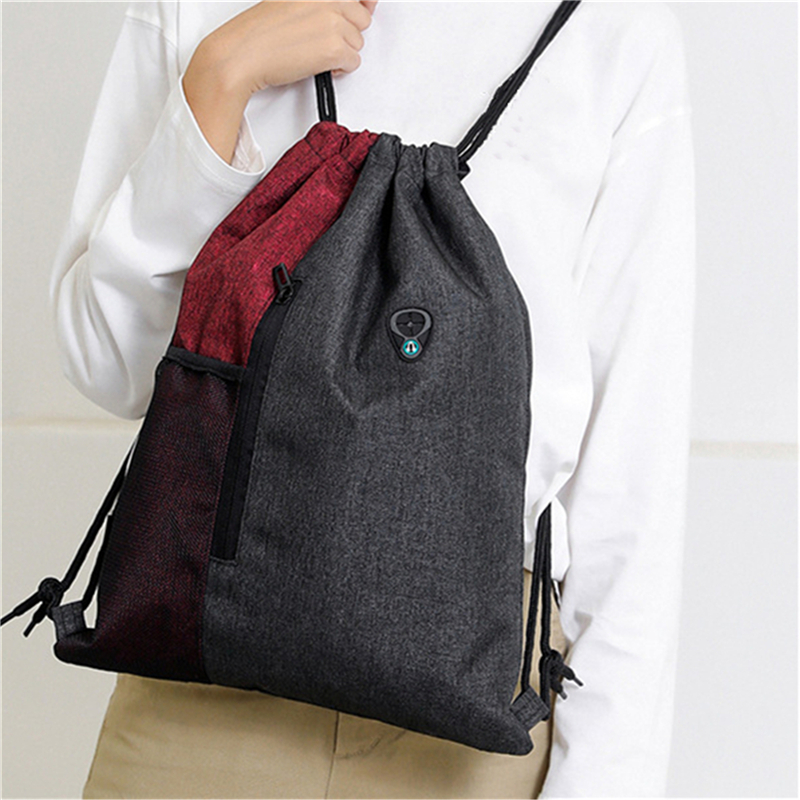 Hardlopen Fitness Sport Opvouwbare rugzak Grote capaciteit Bundel Zak met trekkoord Draagbaar Wandelen Camping Waterdichte rugzak