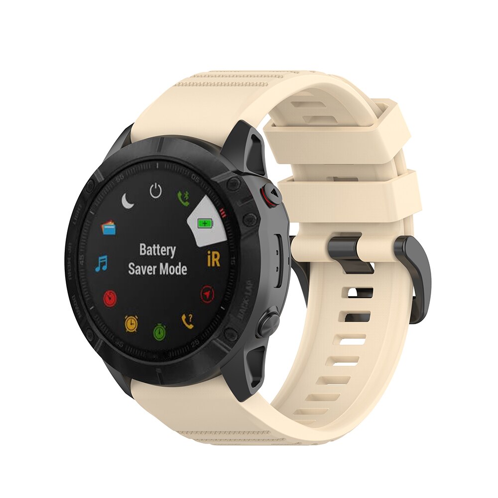 QuickFit 26mm Watch Bands Straps for Garmin Fenix 3 HR 5X Plus 6X Pro Quatix 3 Tactix Bravo Charlie Delta Descent Mk1 Original: Beige