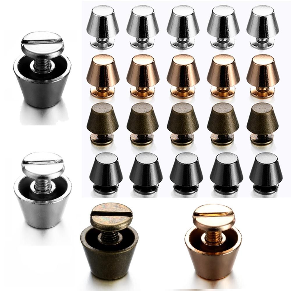 10 Set/zak 10/12Mm Schroef Terug Klinknagels Studs Metalen Emmer Vorm Nail Stud Voor Leather Craft Knop Bagage craft Kleding/Tas/Schoenen