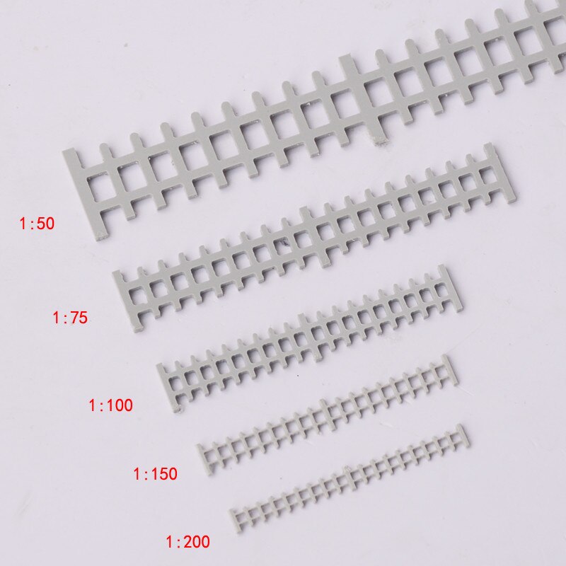 10 pz/lotto 1/50-1/200 Bilancia Modello Mini FAI DA TE Building All'aperto In Plastica Abs Bianco Modello di Recinzione Per La Costruzione di Desgin