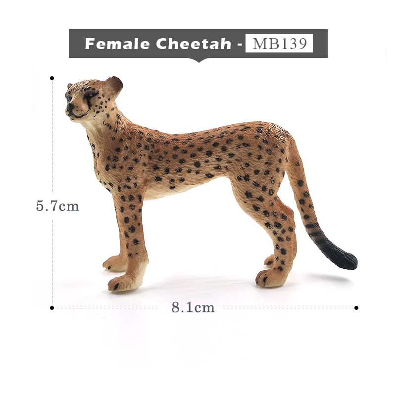Chimpanzee Panda Crocodile blanc Koala | Modèle d'animal en forme de cygne, décoration de maison, accessoires de décoration féerique de jardin: Female Cheetah