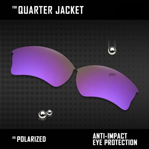 Oowlit-lenzen vervangen voor oakley quarter jacket  oo9200 zonnebril gepolariseerd - meerdere kleuren: Gewelddadig paars